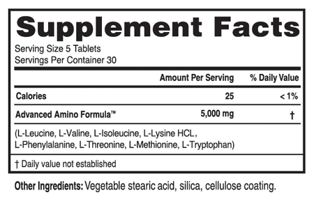 Advanced Amino Formula Supplement Facts